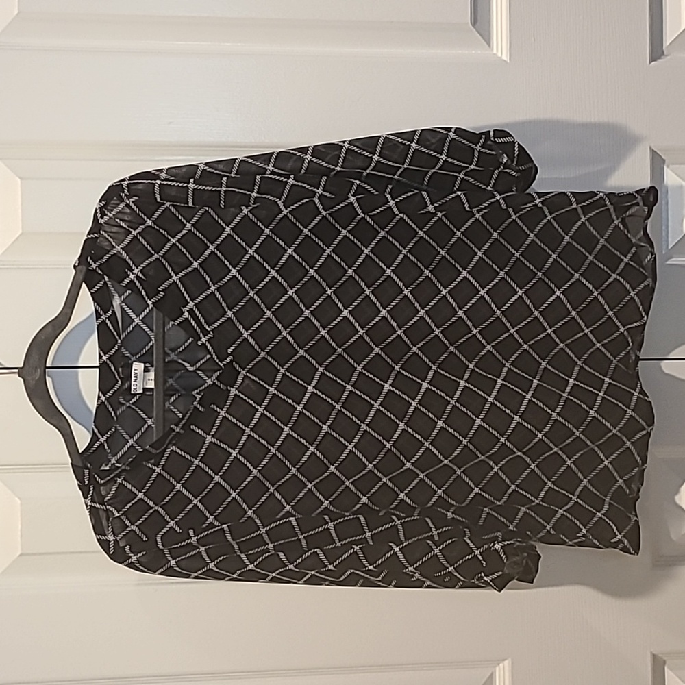 Old Navy: Sheer Black Blouse Tunic